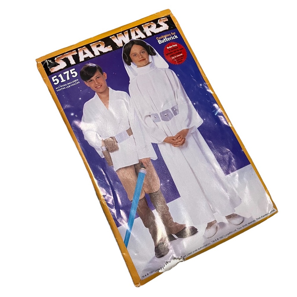 Star Wars Butterick 5175 Luke & Princess Leia Costumes Pattern